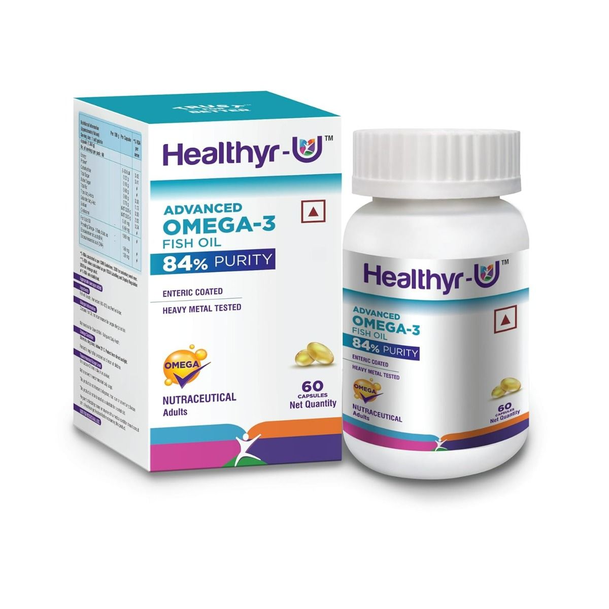 Healthyr-U Advanced Omega-3 Fish Oil, 60 Capsules | Uses, Benefits ...