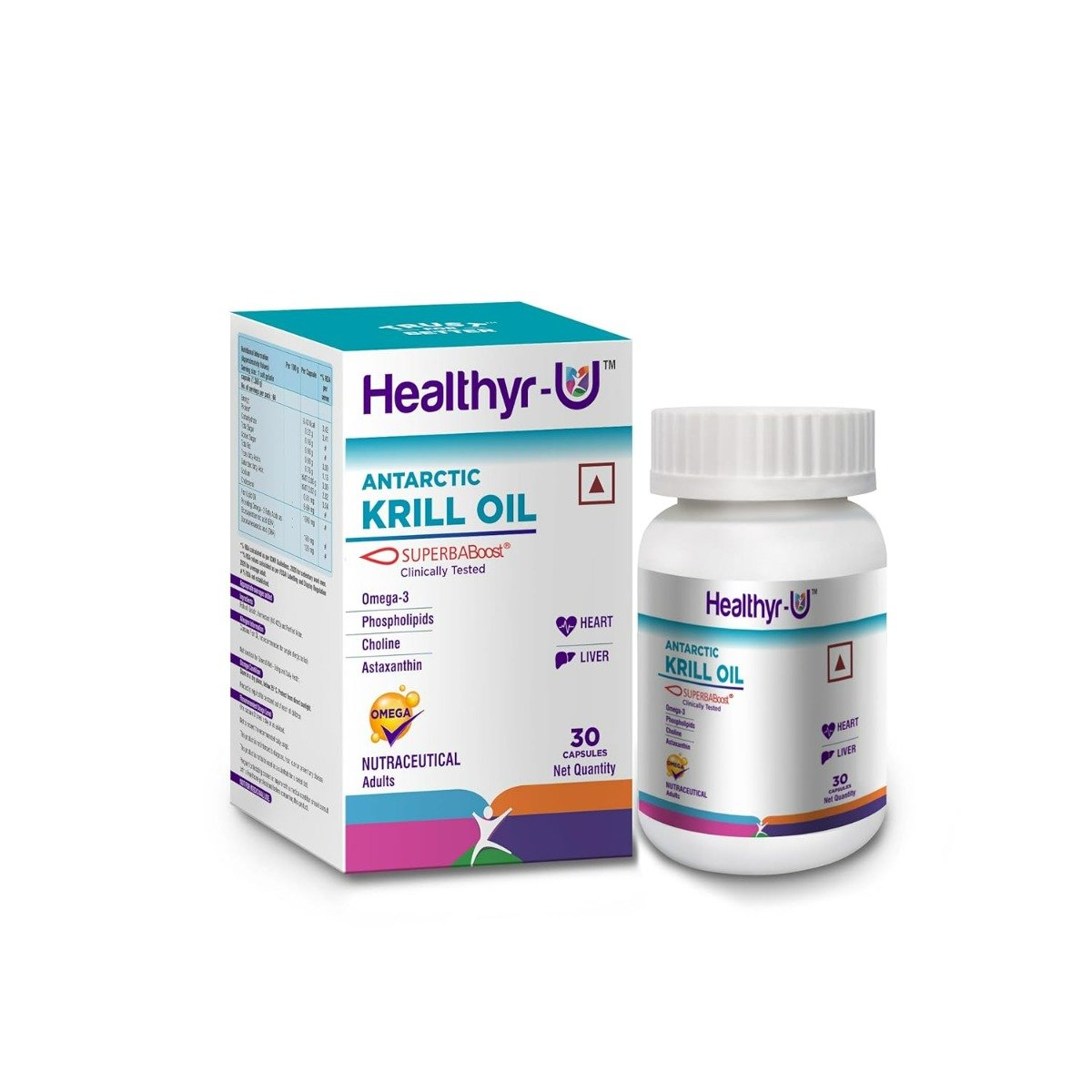 Healthyr-U Antarctic Krill Oil, 30 Capsules, Pack of 1 Healthyr-U Antarctic Krill Oil, 30 Capsules, Pack of 1