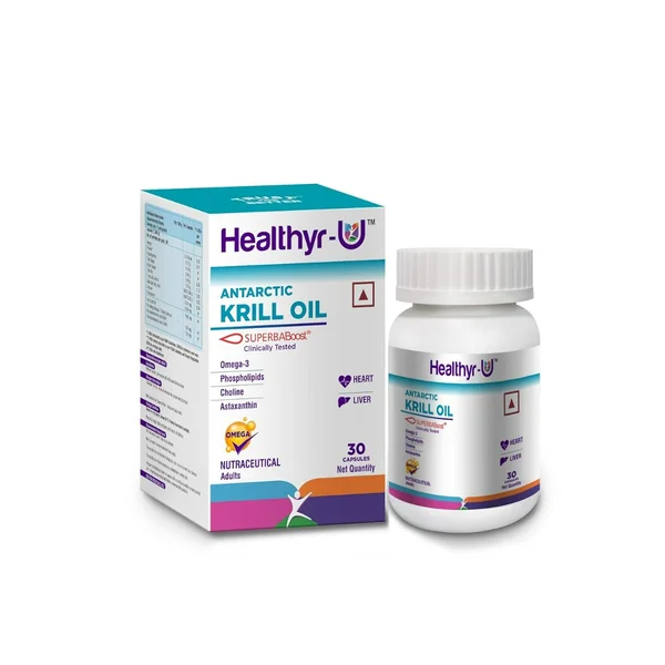 Healthyr-U Antarctic Krill Oil, 30 Capsules, Pack of 1