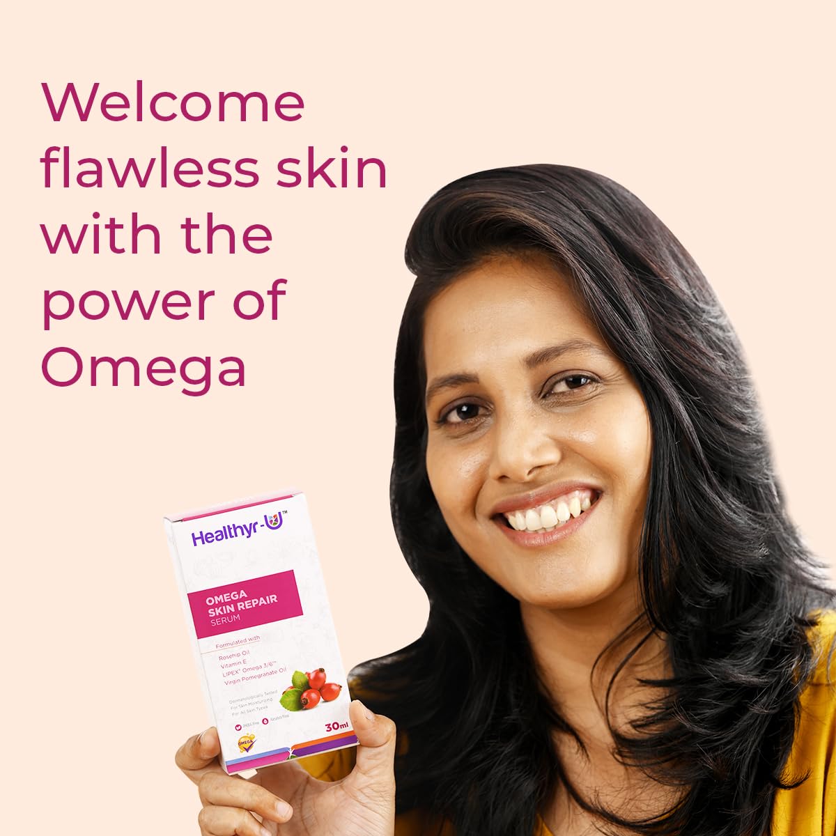 Healthyr-U Omega Skin Repair Serum, 30 ml, Pack of 1 Healthyr-U Omega Skin Repair Serum, 30 ml, Pack of 1