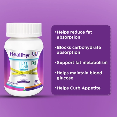 Healthyr-U Lean Shape for Weight Management, 60 Tablets, Pack of 1