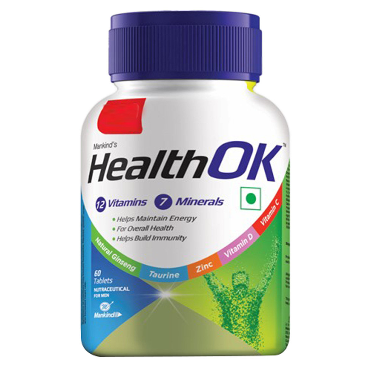 Health OK Multivitamin & Multimineral, 60 Tablets, Pack of 1 Health OK Multivitamin & Multimineral, 60 Tablets, Pack of 1
