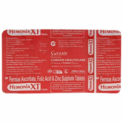 Hemonia XT Tablet 10's, Pack of 10 TABLETS