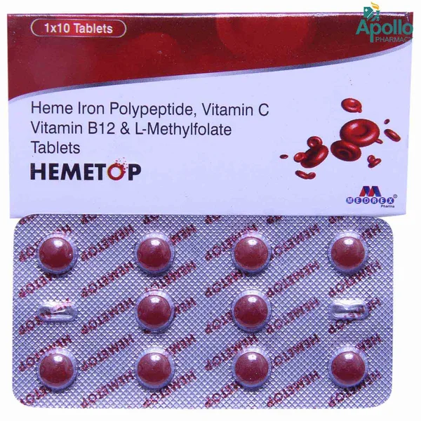 Hemetop Tablet 10's, Pack of 10 TABLETS