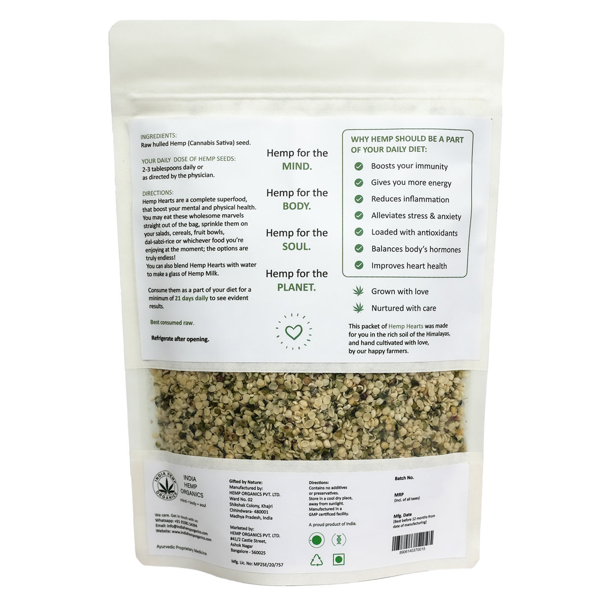 India Hemp Organics 100% Raw Hemp Hearts Seeds, 250 gm, Pack of 1 India Hemp Organics 100% Raw Hemp Hearts Seeds, 250 gm, Pack of 1