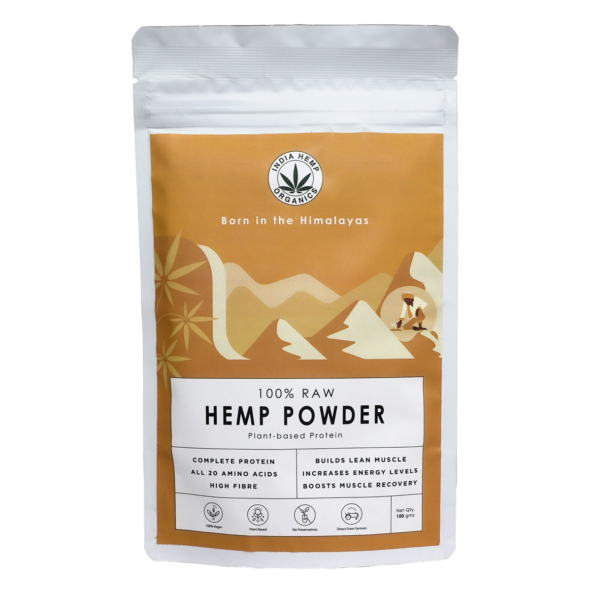 India Hemp Organics 100% Hemp Protein Powder, 100 gm, Pack of 1 India Hemp Organics 100% Hemp Protein Powder, 100 gm, Pack of 1