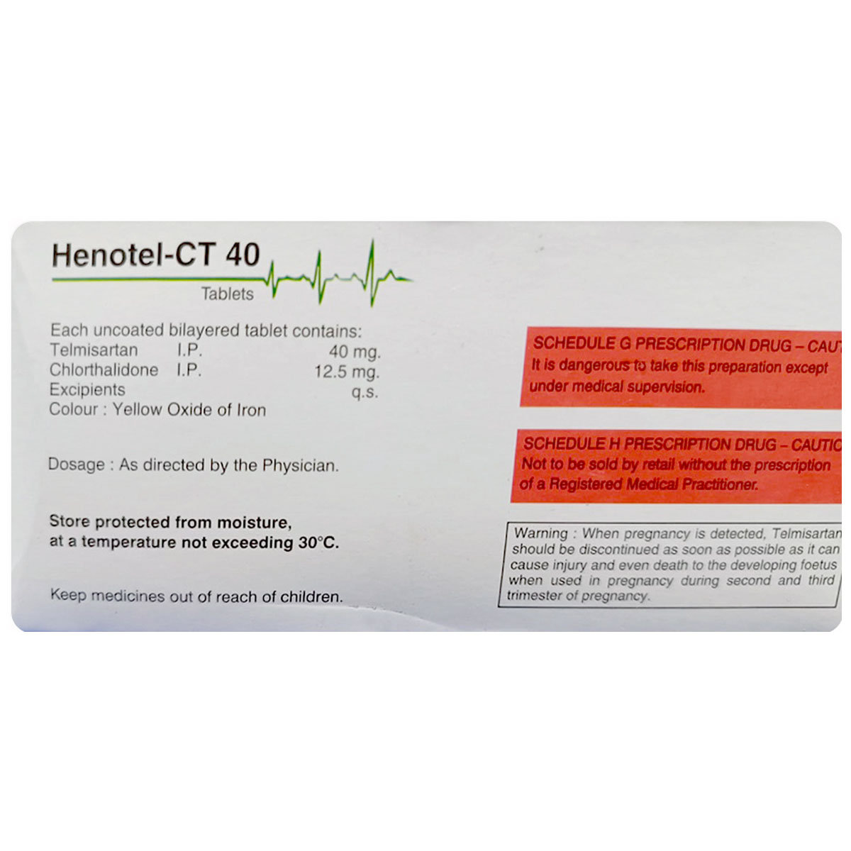 Henotel-CT 40 Tablet 10's, Pack of 10 Henotel-CT 40 Tablet 10's, Pack of 10