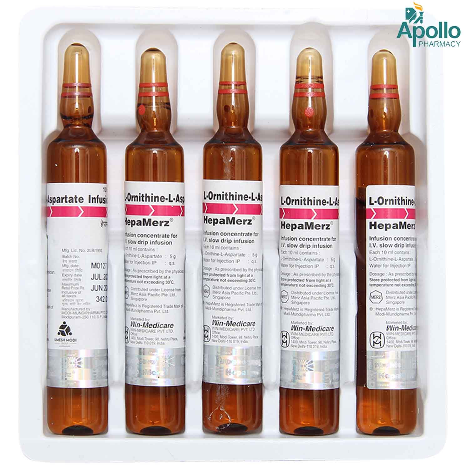 Hepa Merz Injection 5 x 10 ml , Pack of 5 InjectionS Hepa Merz Injection 5 x 10 ml , Pack of 5 InjectionS