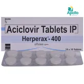 Herperax 400 Tablet 10's, Pack of 10 TABLETS