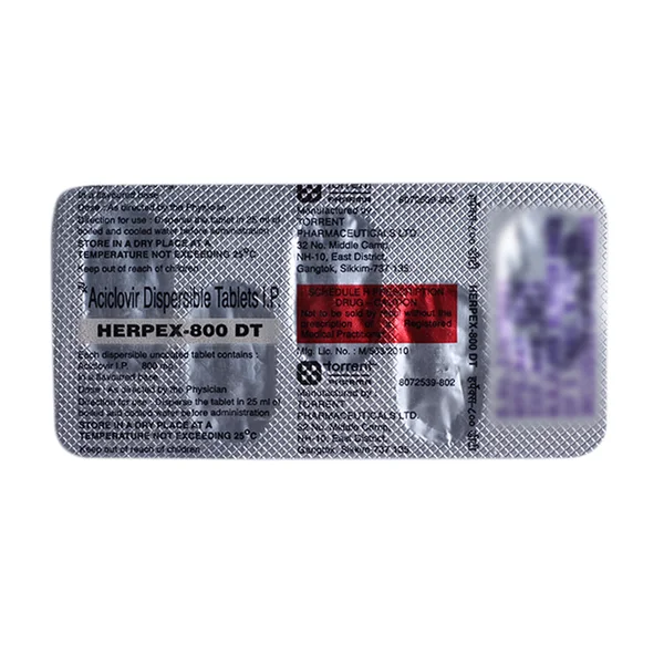 Herpex 800 DT Tablet 5's, Pack of 5 TABLETS