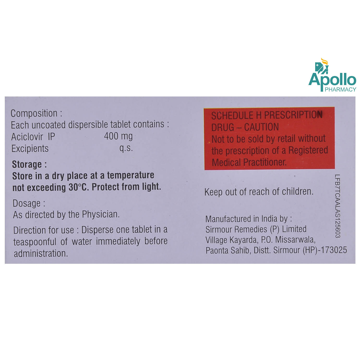 Herpikind 400 mg Tablet 10's, Pack of 10 TABLETS Herpikind 400 mg Tablet 10's, Pack of 10 TABLETS