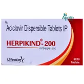 Herpikind-200 Tablet 10's, Pack of 10 TabletS