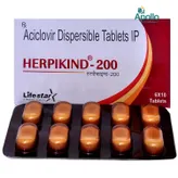 Herpikind-200 Tablet 10's, Pack of 10 TabletS