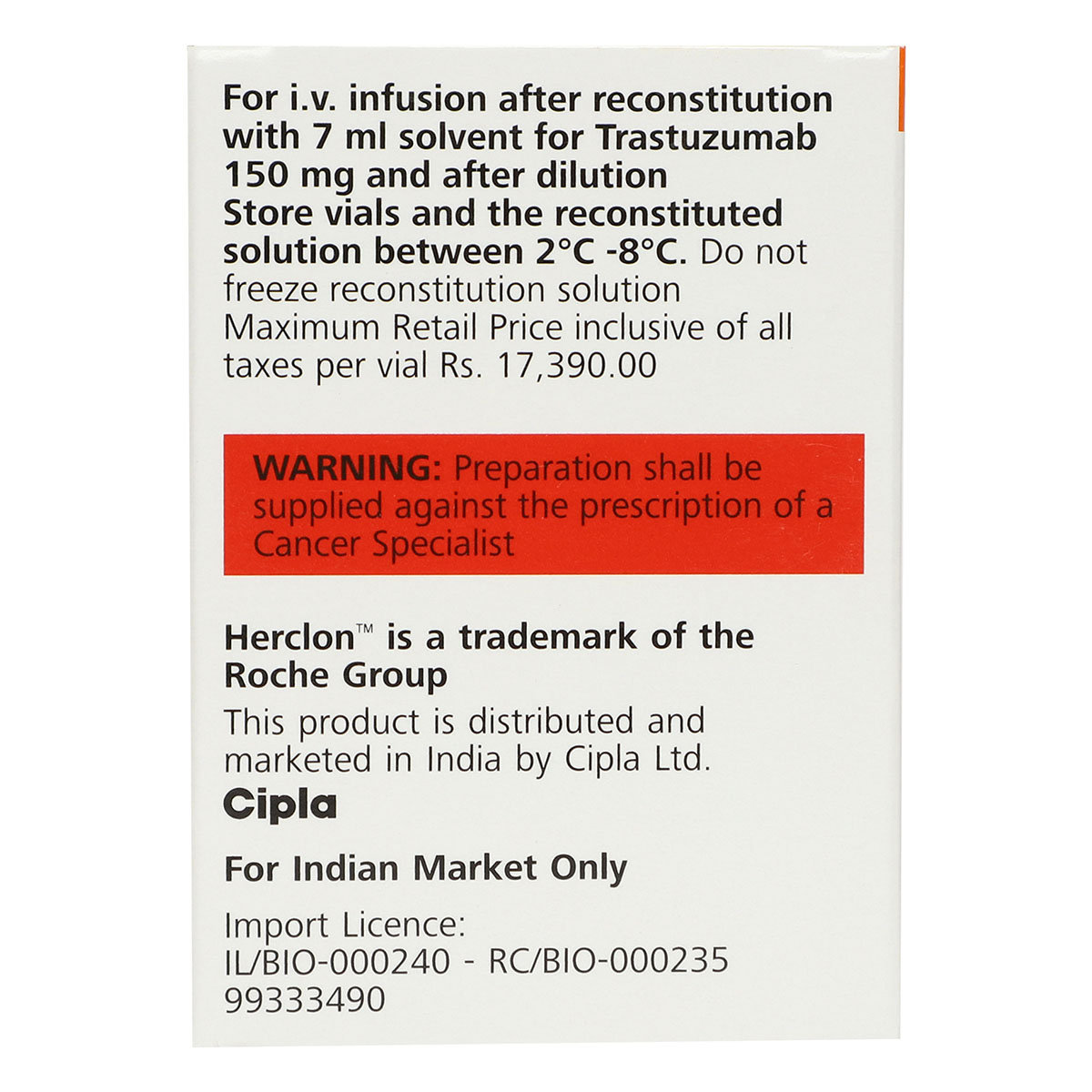 Herclon 150Mg Inj, Pack of 1 INJECTION Herclon 150Mg Inj, Pack of 1 INJECTION