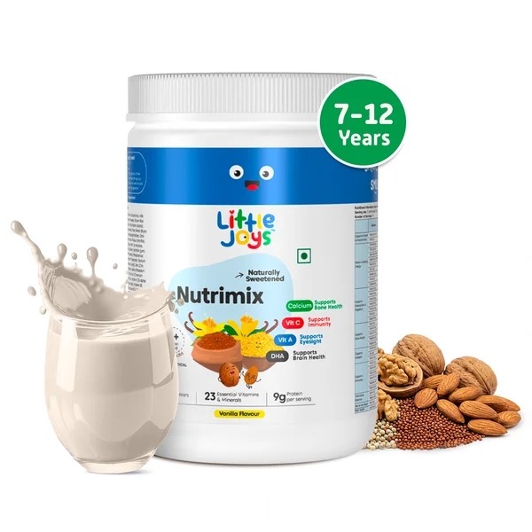 Little Joys 7+ Years Nutrimix Vanilla Flavor Powder, 350 gm Jar, Pack of 1