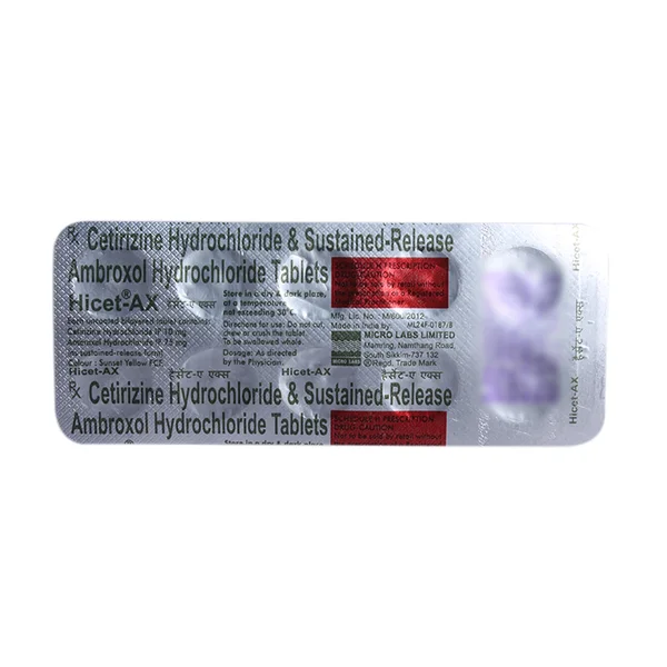 Hicet AX Tablet 10's