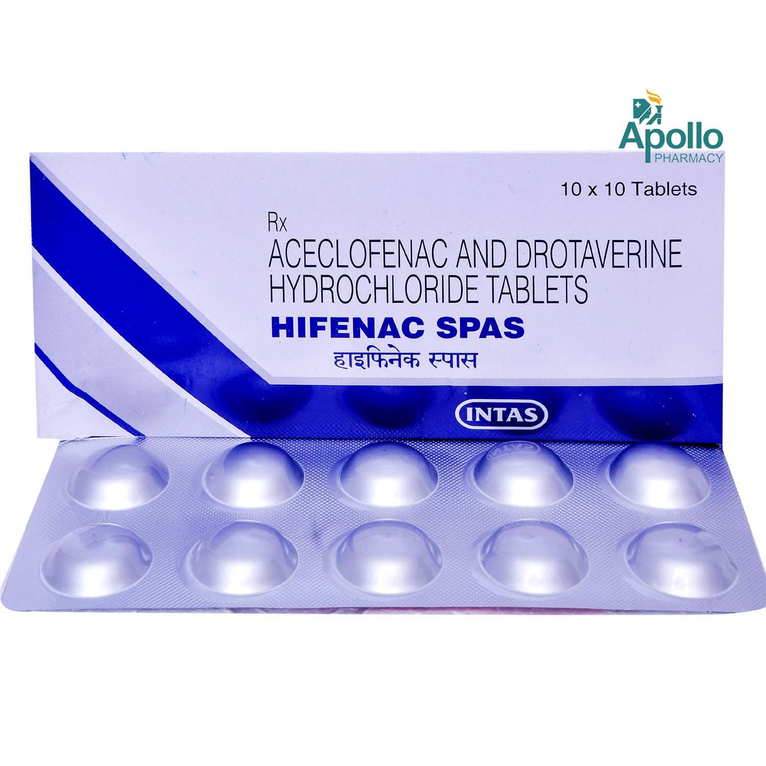 Hifenac Spas Tablet 10's, Pack of 10 TABLETS Hifenac Spas Tablet 10's, Pack of 10 TABLETS