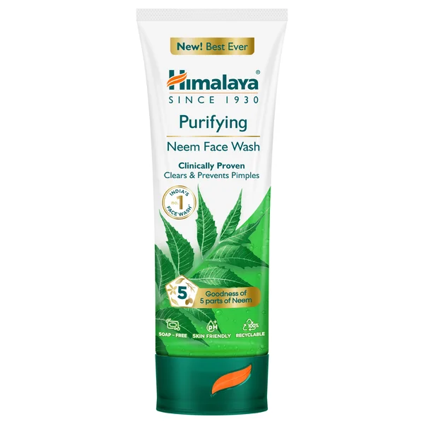 Himalaya Purifying Neem Face Wash 100 ml | With Neem & Turmeric | Prevents & Clear Pimple | For All Skin Type