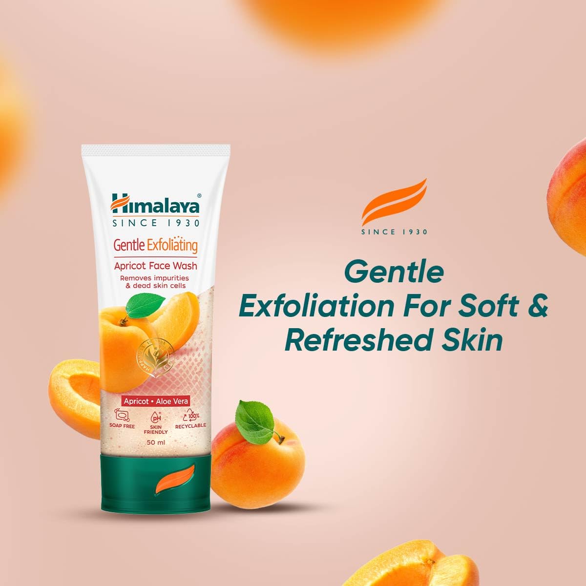 Himalaya Gentle Exfoliating Apricot Face Wash 50 ml | Apricot & Aloe Vera | Deep Cleansing | For Blackhead Removal, Pack of 1 Himalaya Gentle Exfoliating Apricot Face Wash 50 ml | Apricot & Aloe Vera | Deep Cleansing | For Blackhead Removal, Pack of 1