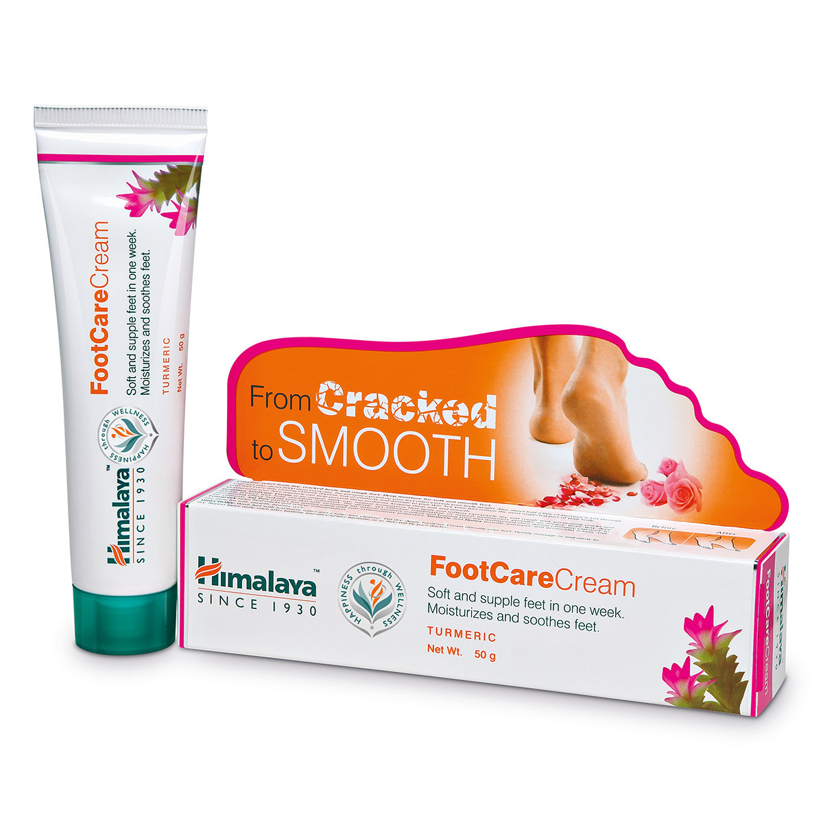 Himalaya Footcare Cream 50 gm | With Turmeric | Relives Cracked, Dry & Rough Feet | Deeply Moisturises | Gives Soft & Supple Feet In 1 Week, Pack of 1 Himalaya Footcare Cream 50 gm | With Turmeric | Relives Cracked, Dry & Rough Feet | Deeply Moisturises | Gives Soft & Supple Feet In 1 Week, Pack of 1
