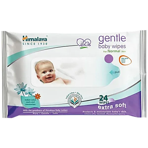 Himalaya Gentle Baby Wipes, 24 Count, Pack of 1