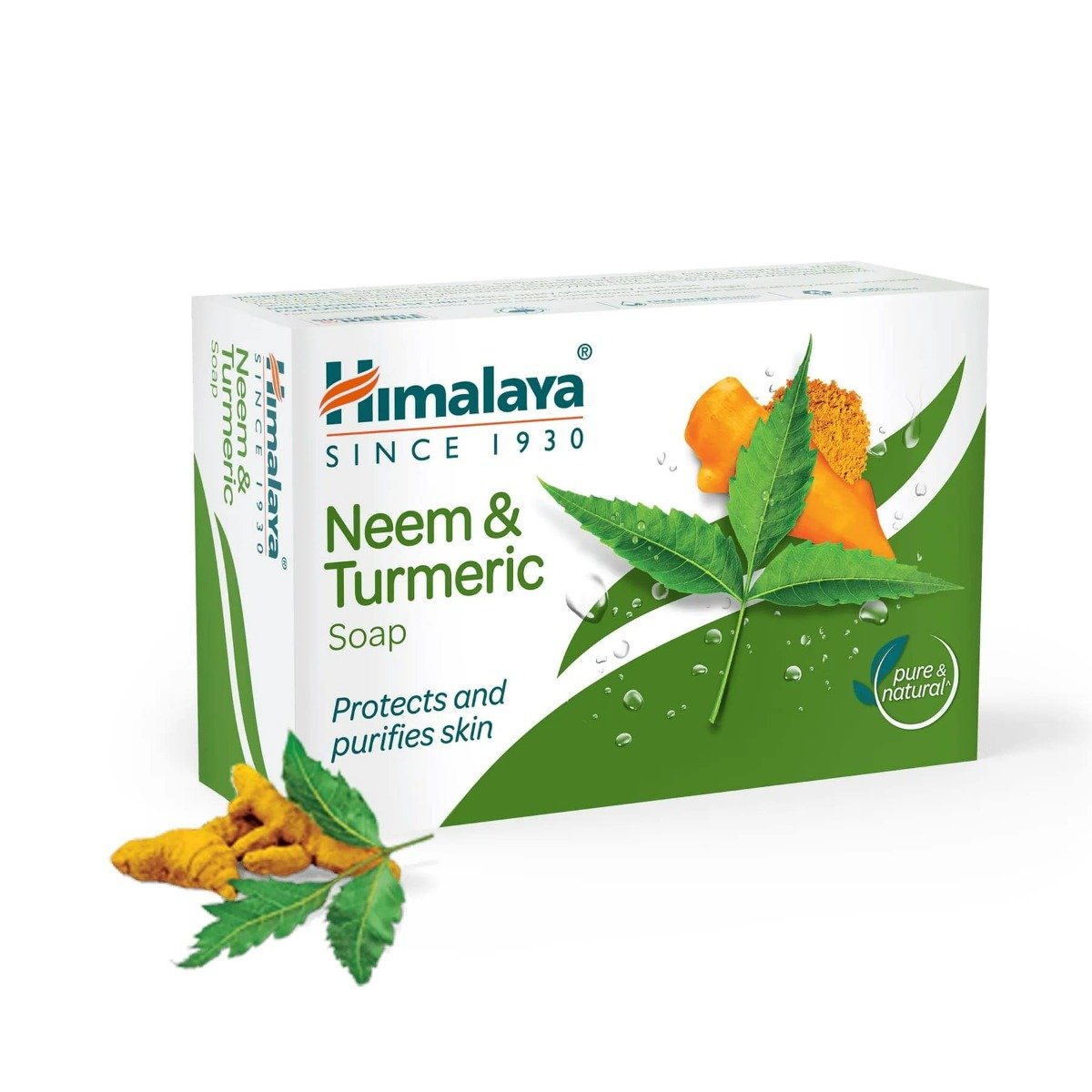Himalaya Neem & Turmeric Soap 125 gm | With Goodness Of Neem & Turmeric | Purifies & Cleanses Skin | Protects Skin From Germs, Pack of 1 Himalaya Neem & Turmeric Soap 125 gm | With Goodness Of Neem & Turmeric | Purifies & Cleanses Skin | Protects Skin From Germs, Pack of 1