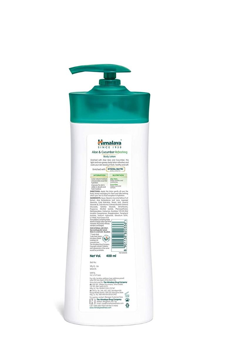 Himalaya Aloe & Cucumber Refreshing Body Lotion, 400 ml Price, Uses
