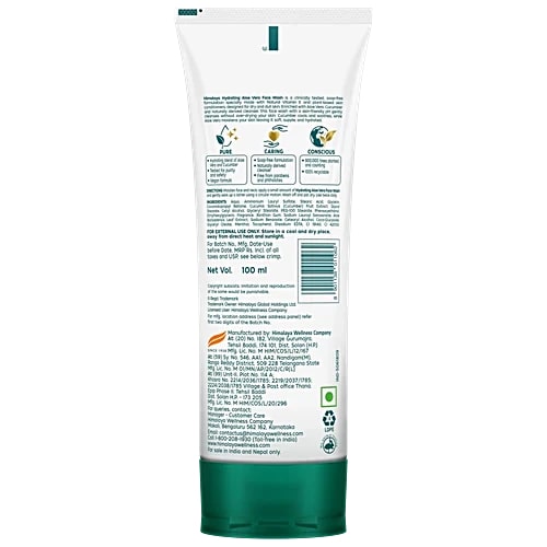 Himalaya Hydrating Aloe Vera Face Wash 100 ml , Pack of 1 Himalaya Hydrating Aloe Vera Face Wash 100 ml , Pack of 1