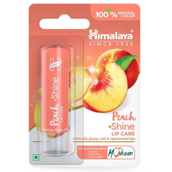 Himalaya Peach Shine Lip Care Balm, 4.5 gm, Pack of 1