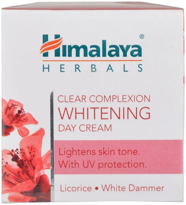 Himalaya Clear Complexion Whitening Day Cream 50 gm | Licorice, White Dammer | Provides Deep Hydration | Lightens & Evens Skin Tone With Uv Protection |For Radiant Glowing Skin | Light & Non Greasy