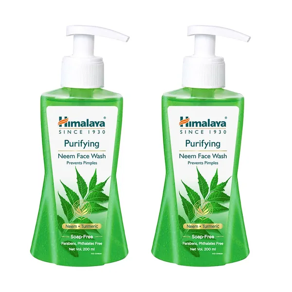 Himalaya Purifying Neem Face Wash 200 ml | With Neem &amp; Turmeric | Prevents &amp; Clear Pimple | For All Skin Type, Pack of 1