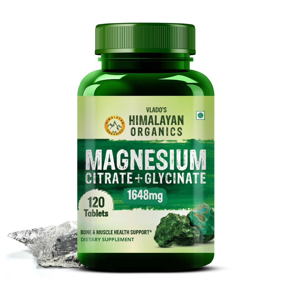 Vlado's Himalayan Organics Magnesium Citrtate+Glycinate, 120 Tablets, Pack of 1 Vlado's Himalayan Organics Magnesium Citrtate+Glycinate, 120 Tablets, Pack of 1
