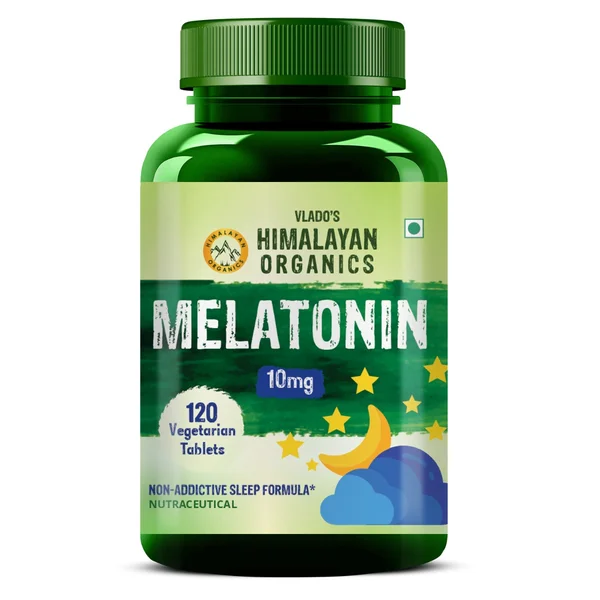Vlado's Himalayan Organics Melatonin 10 mg, 120 Tablets, Pack of 1