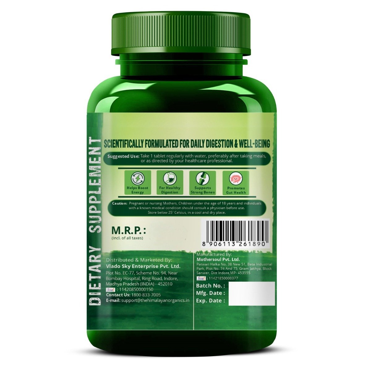 Vlado's Himalayan Organics Multivitamin with Probiotics, 180 Tablets, Pack of 1 Vlado's Himalayan Organics Multivitamin with Probiotics, 180 Tablets, Pack of 1