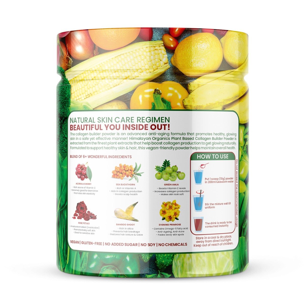 Vlado's Himalayan Organics Plant Based Collagen Builder Powder, 250 gm, Pack of 1 Vlado's Himalayan Organics Plant Based Collagen Builder Powder, 250 gm, Pack of 1