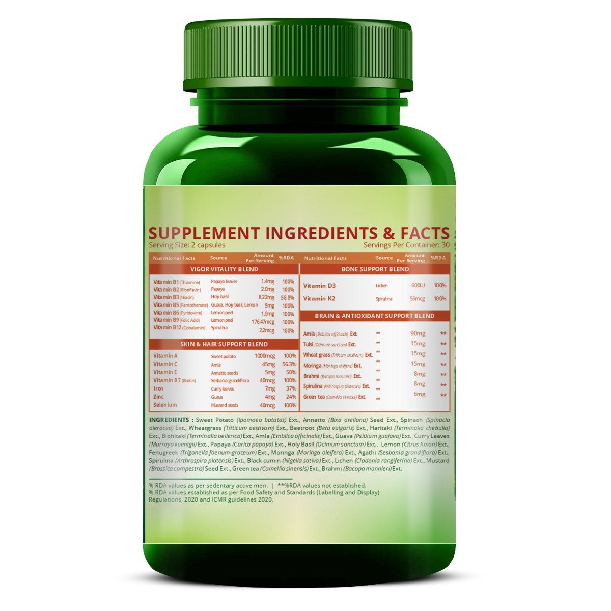 Vlado's Himalayan Organics Plant Based Multivitamin, 60 Capsules, Pack of 1 Vlado's Himalayan Organics Plant Based Multivitamin, 60 Capsules, Pack of 1