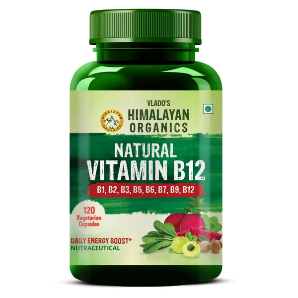 Vlado's Himalayan Organics Plant Based Vitamin B12, 120 Capsules, Pack of 1