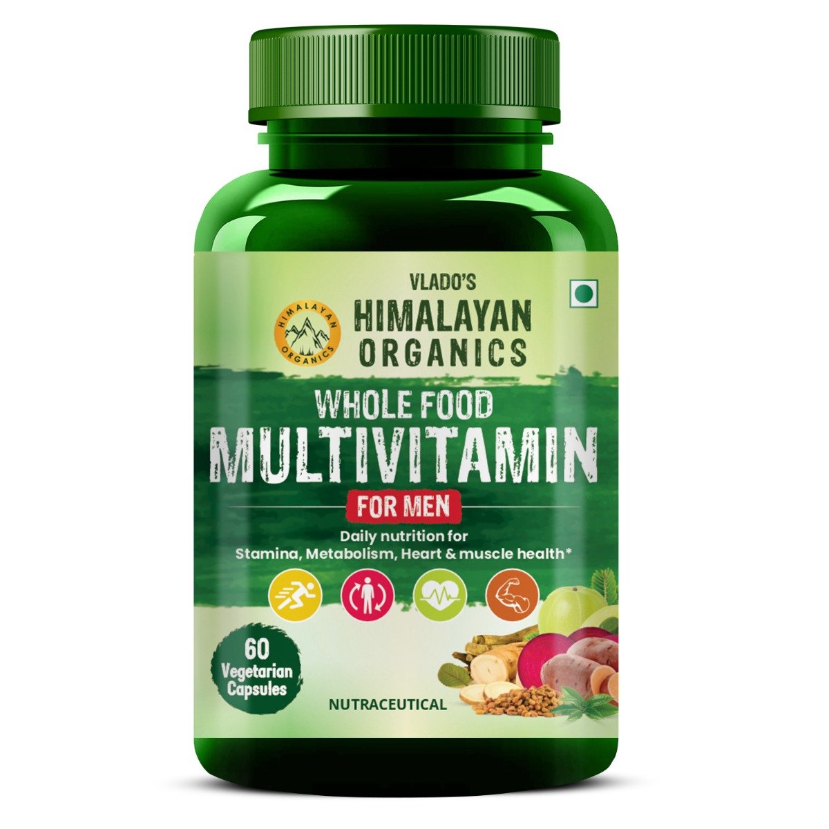 Vlado's Himalayan Organics Whole Food Multivitamin for Men, 60 Capsules, Pack of 1 Vlado's Himalayan Organics Whole Food Multivitamin for Men, 60 Capsules, Pack of 1