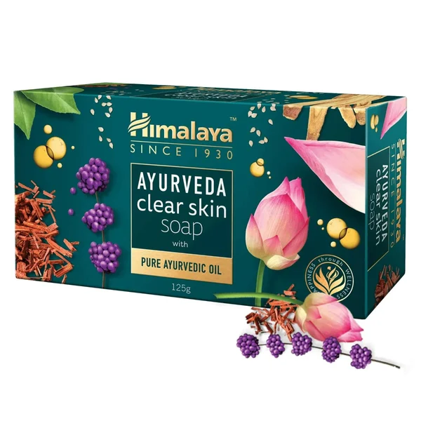 Himalaya Ayurveda Clear Skin Soap 125 gm | With Pure Ayurvedic Oil | For Nourished Clear Skin, Pack of 1