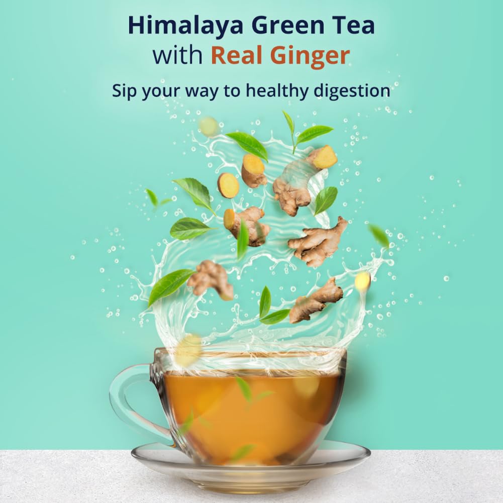 Himalaya Green Tea Ginger, 10 Tea Bags, Pack of 1 Himalaya Green Tea Ginger, 10 Tea Bags, Pack of 1