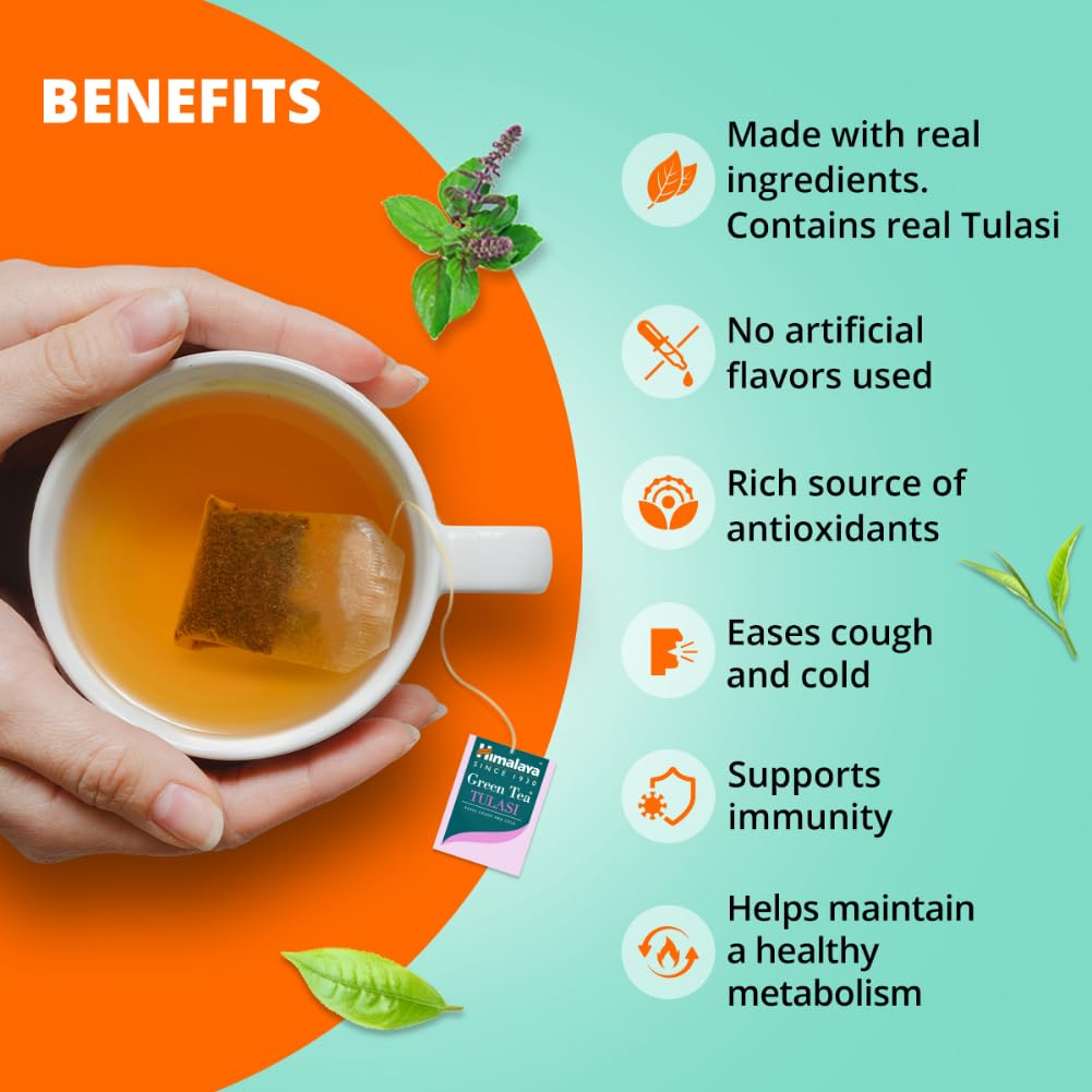 Himalaya Green Tea Tulasi, 20 Tea Bags, Pack of 1 Himalaya Green Tea Tulasi, 20 Tea Bags, Pack of 1