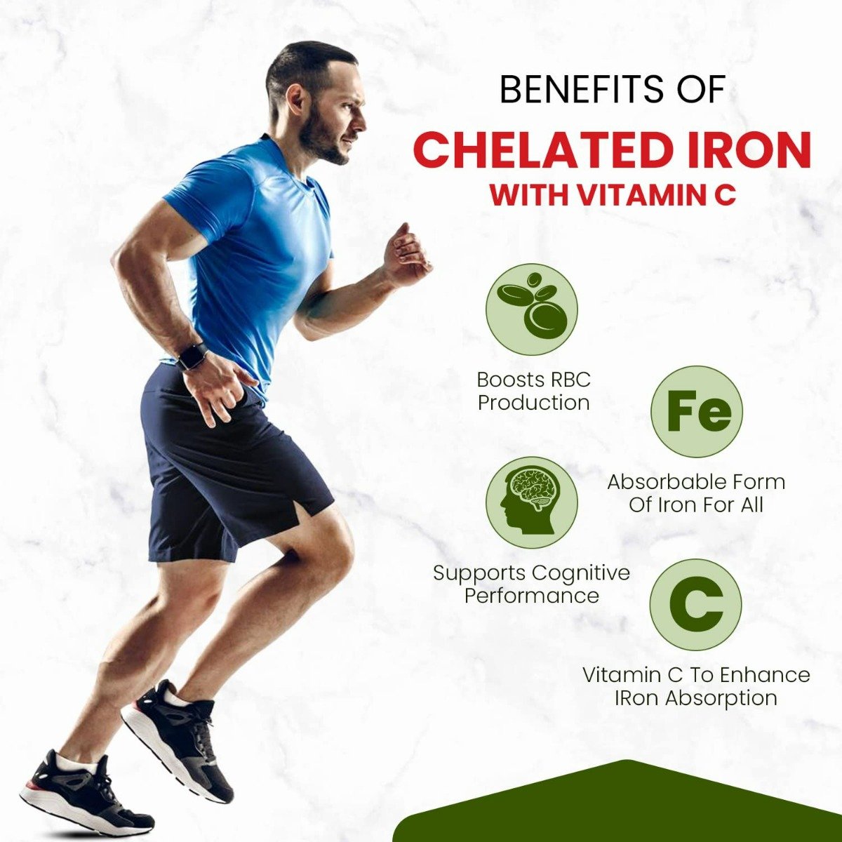 Vlado's Himalayan Organics Chelated Iron with Vitamin C, 100 Tablets, Pack of 1 Vlado's Himalayan Organics Chelated Iron with Vitamin C, 100 Tablets, Pack of 1