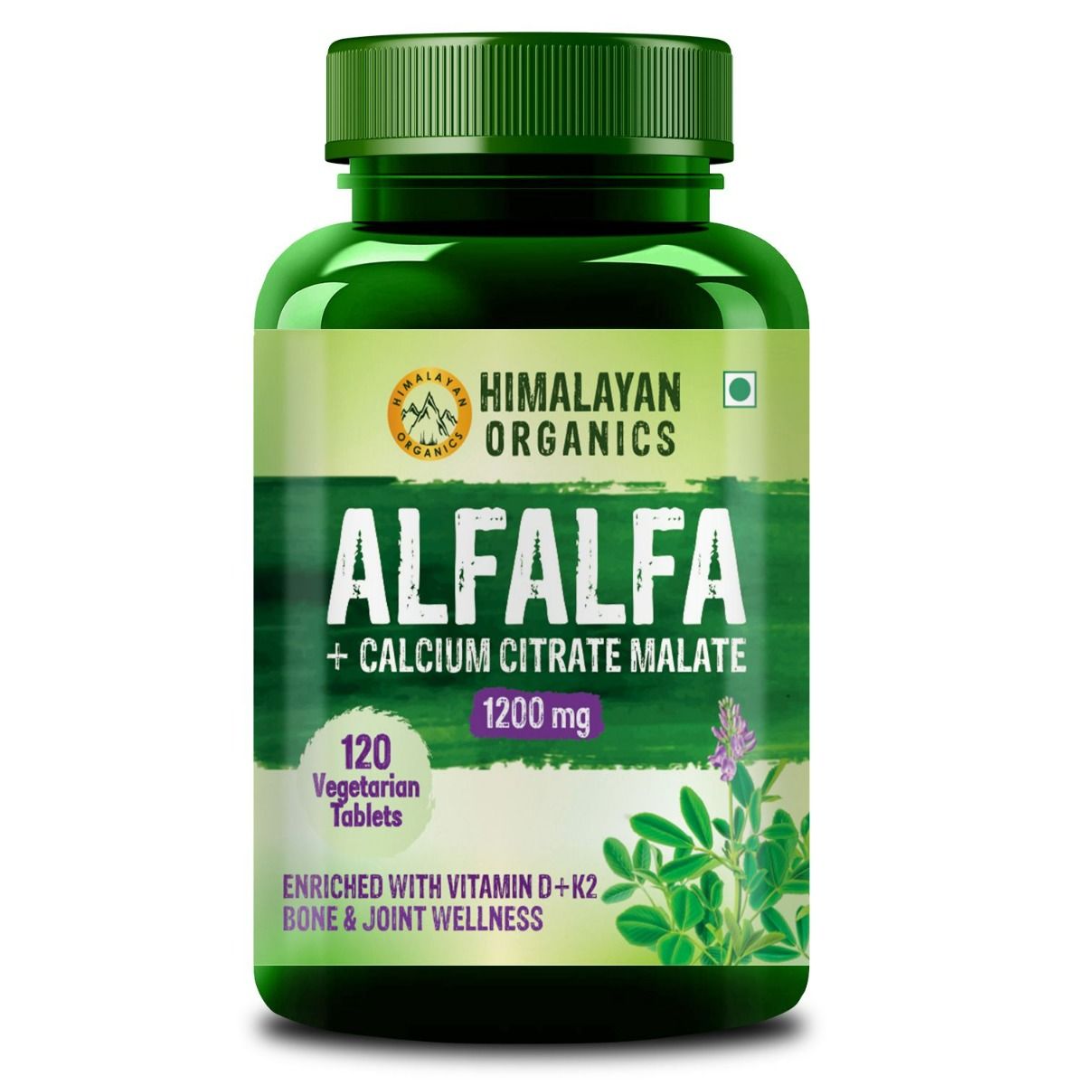 Buy Himalayan Organics Alfalfa Calcium Citrate Malate 1200mg, 120 Tablets Online