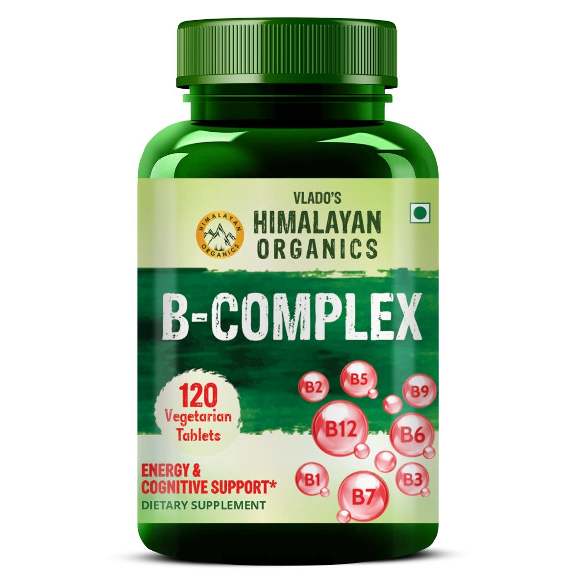 Vlado's Himalayan Organics Vitamin B Complex for Energy & Cognitive Health, 120 Tablets, Pack of 1 Vlado's Himalayan Organics Vitamin B Complex for Energy & Cognitive Health, 120 Tablets, Pack of 1