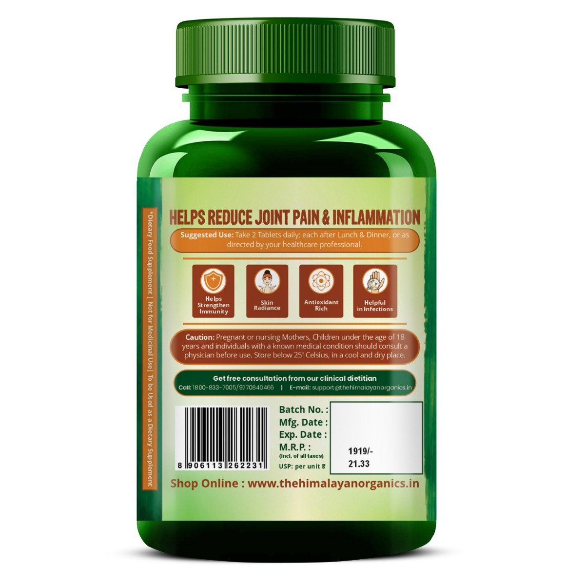 Vlado's Himalayan Organics Curcumin, 90 Tablets, Pack of 1 Vlado's Himalayan Organics Curcumin, 90 Tablets, Pack of 1