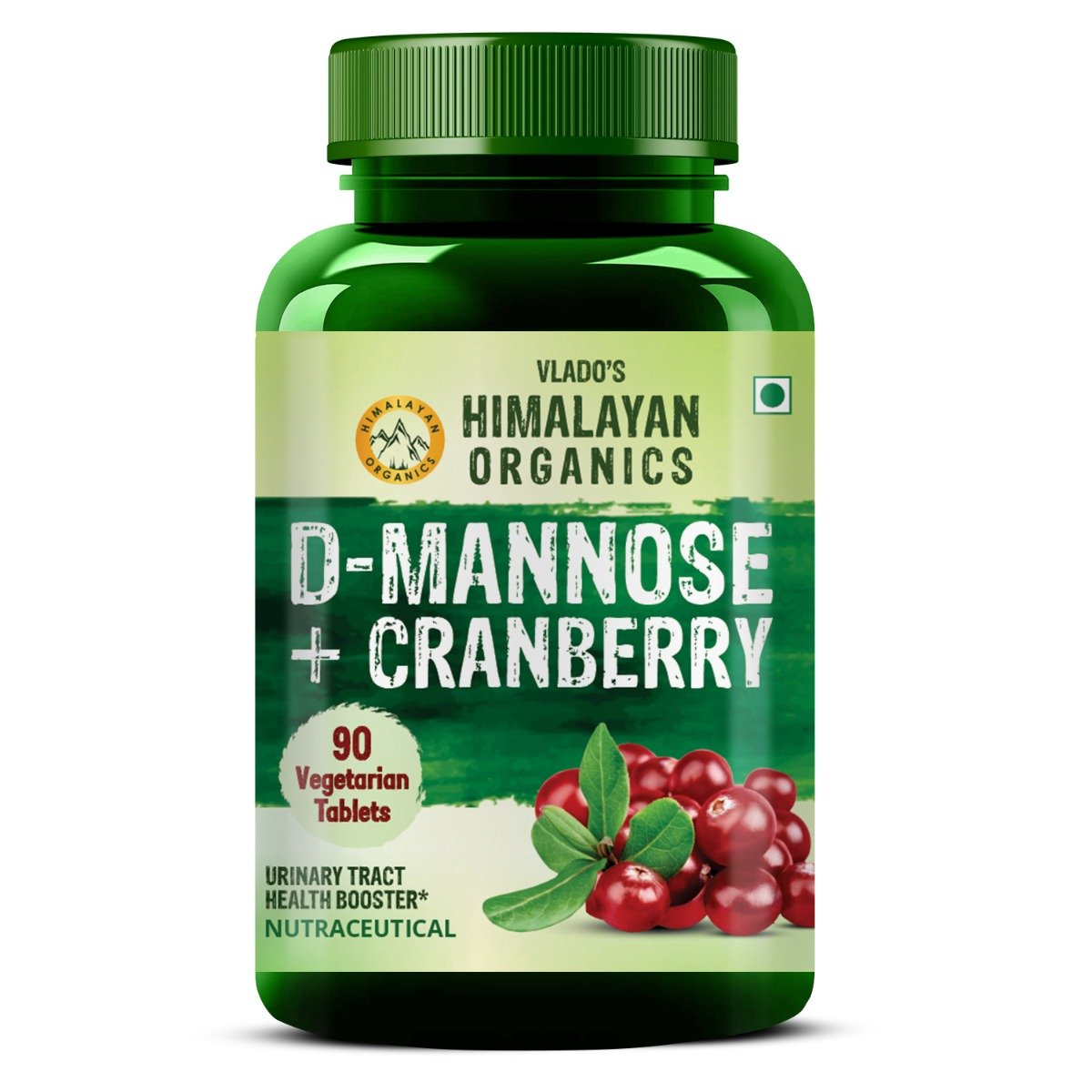 Vlado's Himalayan Organics D-Mannose + Cranberry, 90 Tablets, Pack of 1 Vlado's Himalayan Organics D-Mannose + Cranberry, 90 Tablets, Pack of 1