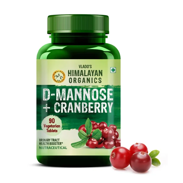 Vlado's Himalayan Organics D-Mannose + Cranberry, 90 Tablets, Pack of 1