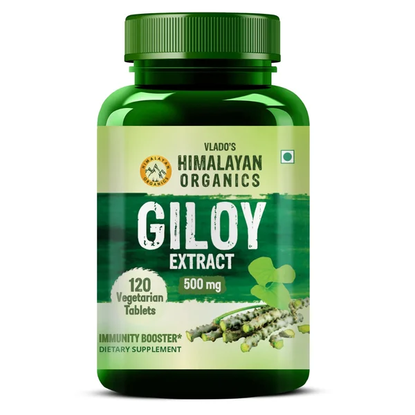 Vlado's Himalayan Organics Giloy Extracts 500mg, 120 Tablets, Pack of 1