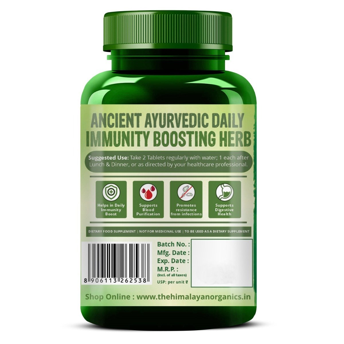 Vlado's Himalayan Organics Giloy Extracts 500mg, 120 Tablets, Pack of 1 Vlado's Himalayan Organics Giloy Extracts 500mg, 120 Tablets, Pack of 1