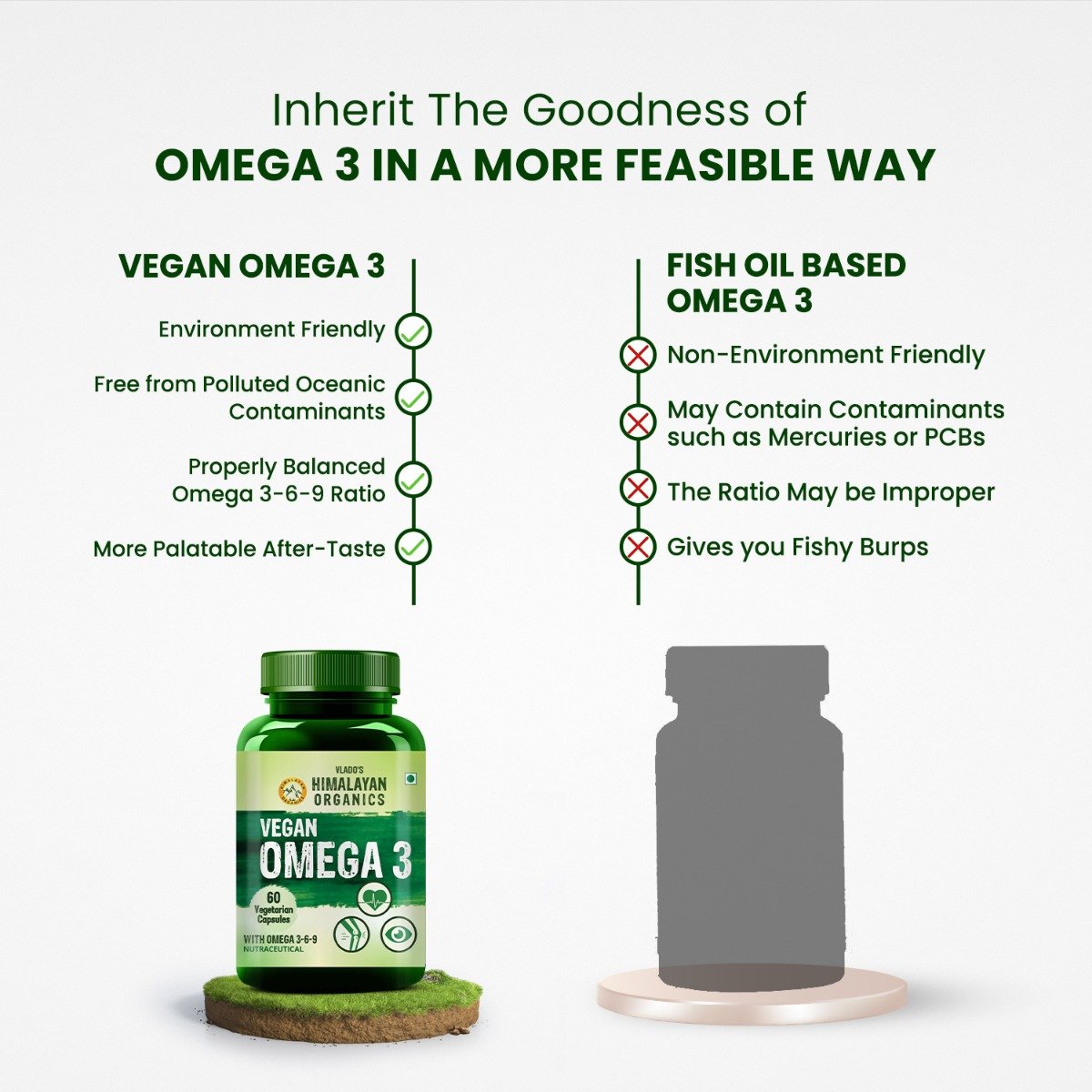 Vlado's Himalayan Organics Vegan Omega 3, 60 Capsules, Pack of 1 Vlado's Himalayan Organics Vegan Omega 3, 60 Capsules, Pack of 1